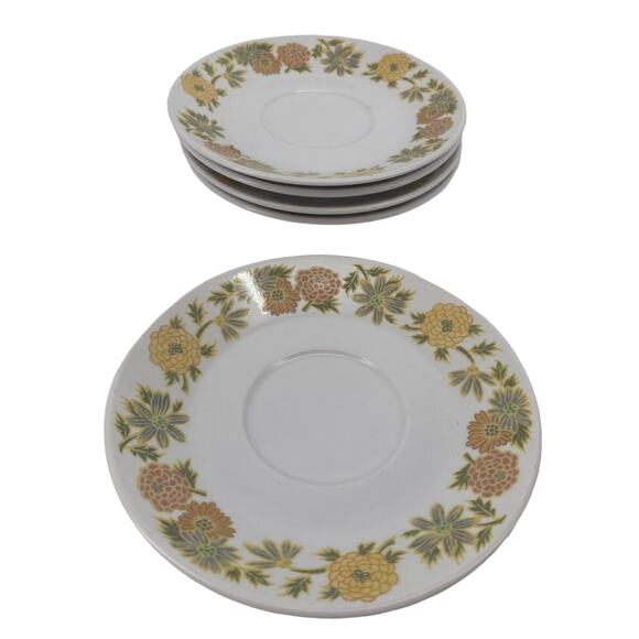 ONE NORITAKE PROGRESSION CHINA Sunny Side 6" Saucer Plates Yellow Floral Japan - Picture 1 of 4